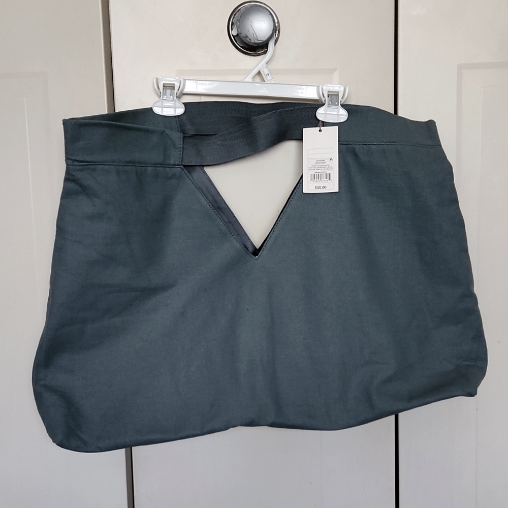 Grey canvas tote bag